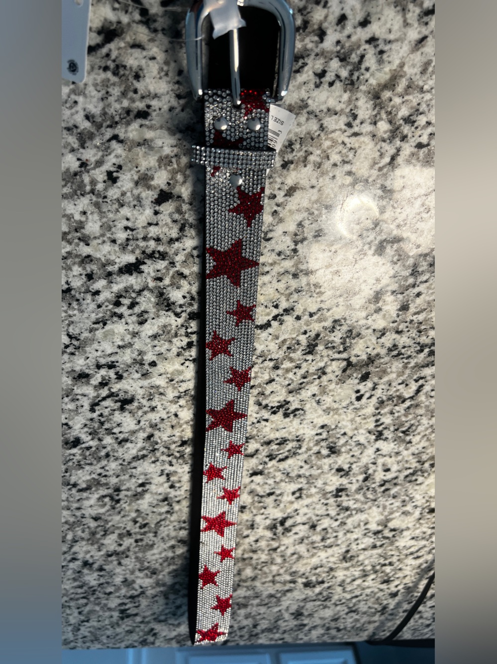 Crystal Embellished Red Star Women's Belt